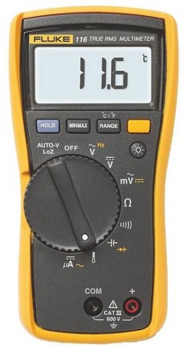 Fluke 116 True-RMS HVAC Multimeter with Temperature & Microamps